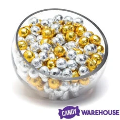 Madelaine Silver & Gold Foiled Milk Chocolate Balls: 5LB Bag 7 Madelaine Silver & Gold Foiled Milk Chocolate Balls: 5LB Bag -Candy Shop madelaine silver and gold foiled milk chocolate balls 5lb bag candy warehouse 3