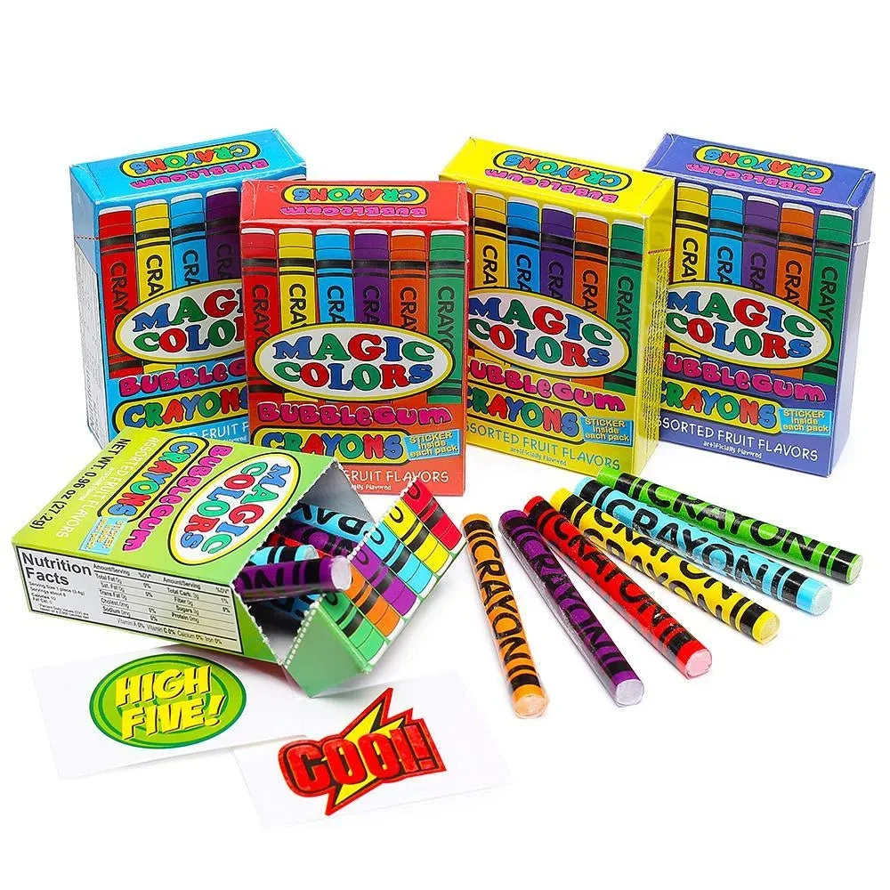 Magic Colors Bubble Gum Crayons Packs: 24-Piece Box 1 Magic Colors Bubble Gum Crayons Packs: 24-Piece Box