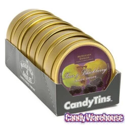 McKeever & Danlee Bon Bons Candy Tins - Pear & Blackberry: 6-Piece Box -Candy Shop mckeever and danlee bon bons candy tins pear and blackberry 6 piece box candy warehouse 3