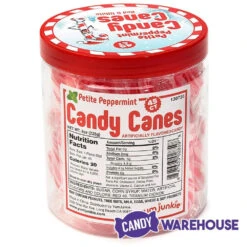 Mini Candy Canes - Red And White: 45-Piece Jar -Candy Shop mini candy canes red and white 45 piece jar candy warehouse 6