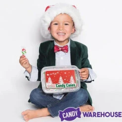 Mini Candy Canes - Red, Green, And White: 100-Piece Tub -Candy Shop mini candy canes red green and white 100 piece tub candy warehouse 3