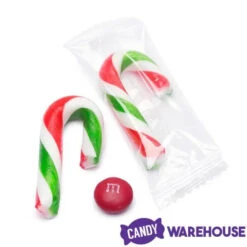 Mini Candy Canes - Red, Green, And White: 100-Piece Tub -Candy Shop mini candy canes red green and white 100 piece tub candy warehouse 8