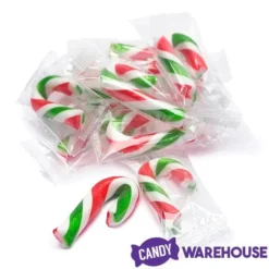 Mini Candy Canes - Red, Green, And White: 45-Piece Jar -Candy Shop mini candy canes red green and white 45 piece jar candy warehouse 8