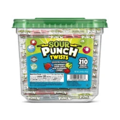 Mini Sour Punch Twists - Wrapped: 210-Piece Tub -Candy Shop mini sour punch twists wrapped 210 piece tub candy warehouse 5