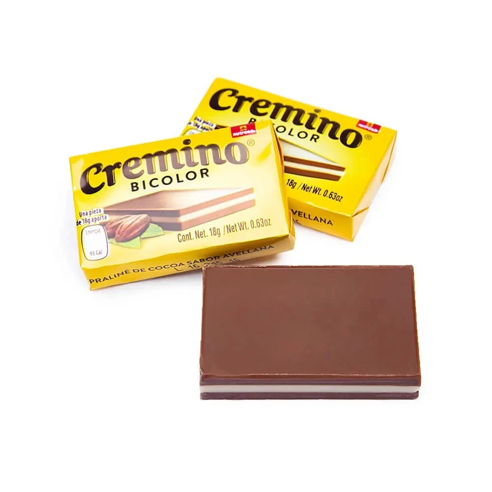 Nutresa Cremino Bicolore Hazelnut Flavored Cocoa Praline Candy Bars: 24-Piece Pack 1 Nutresa Cremino Bicolore Hazelnut Flavored Cocoa Praline Candy Bars: 24-Piece Pack