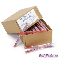 Old Fashioned Hard Candy Sticks - Raspberry: 80-Piece Box -Candy Shop old fashioned hard candy sticks raspberry 80 piece box candy warehouse 4