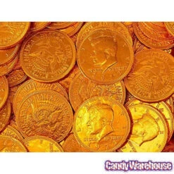 Orange Foiled Milk Chocolate Coins: 1LB Bag -Candy Shop orange foiled milk chocolate coins 1lb bag candy warehouse 3