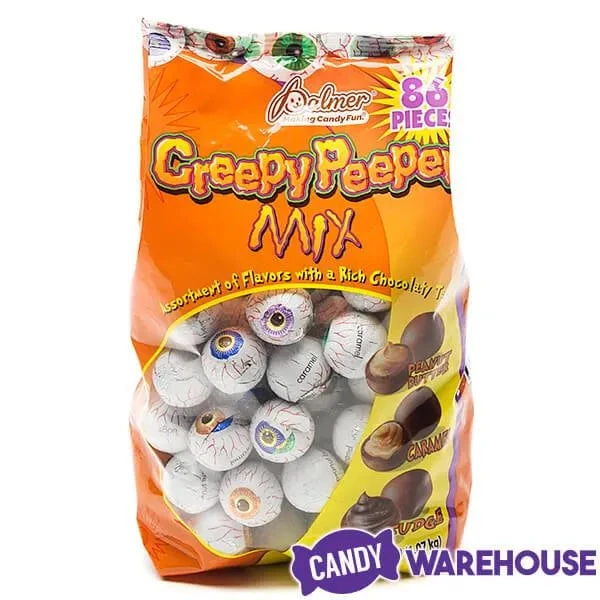 Palmer Creepy Peepers Filled Chocolate Eyeballs: 86-Piece Bag 2 Palmer Creepy Peepers Filled Chocolate Eyeballs: 86-Piece Bag - Image 2