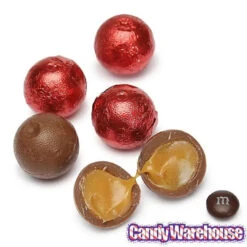 Palmer Foiled Caramel Filled Chocolate Candy Balls - Red: 5LB Bag -Candy Shop palmer foiled caramel filled chocolate candy balls red 5lb bag candy warehouse 3