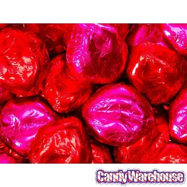 Pink & Red Foiled Chocolate Lips: 4LB Bag 2 Pink & Red Foiled Chocolate Lips: 4LB Bag - Image 2