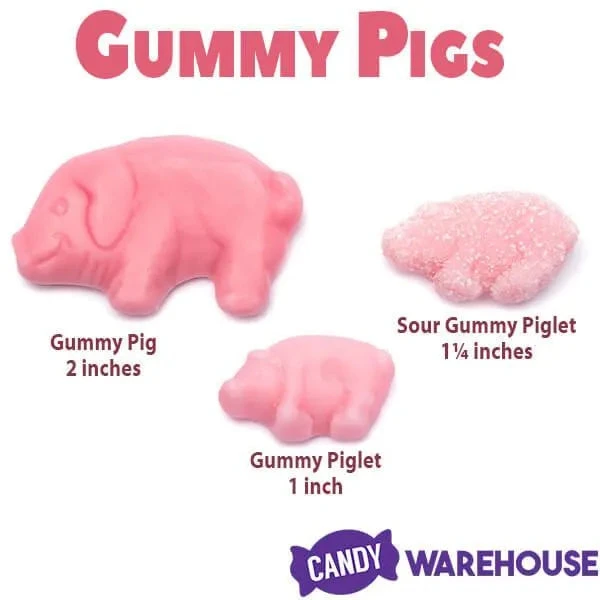 Pink Gummy Piglets: 1KG Bag 3 Pink Gummy Piglets: 1KG Bag - Image 3