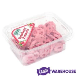 Pink Yogurt Covered Mini Pretzels: 9-Ounce Tub -Candy Shop pink yogurt covered mini pretzels 9 ounce tub candy warehouse 3