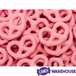 Pink Yogurt Covered Mini Pretzels: 9-Ounce Tub -Candy Shop pink yogurt covered mini pretzels 9 ounce tub candy warehouse 4