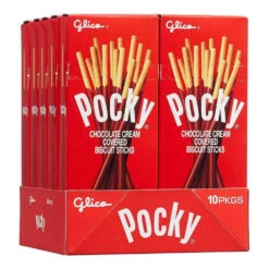 Pocky - Chocolate Cream Covered Biscuit Sticks Packs: 10-Piece Box -Candy Shop pocky chocolate cream covered biscuit sticks packs 10 piece box candy warehouse 4