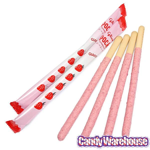 Pocky - Giant Strawberry Cream Covered Biscuit Sticks Packs: 15-Piece Box 3 Pocky - Giant Strawberry Cream Covered Biscuit Sticks Packs: 15-Piece Box - Image 3