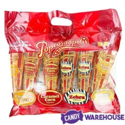Popcornopolis Mini Cones Assorted Popcorn Packs: 12-Piece Bag -Candy Shop popcornopolis mini cones assorted popcorn packs 12 piece bag candy warehouse 7