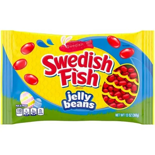 Red Swedish Fish Jelly Beans Candy: 13-Ounce Bag 1 Red Swedish Fish Jelly Beans Candy: 13-Ounce Bag