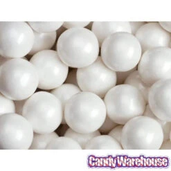 Shimmer Pearl White 1-Inch Gumballs: 2LB Bag -Candy Shop shimmer pearl white 1 inch gumballs 2lb bag candy warehouse 3