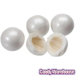 Shimmer Pearl White 1-Inch Gumballs: 2LB Bag -Candy Shop shimmer pearl white 1 inch gumballs 2lb bag candy warehouse 4