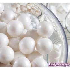 Shimmer Pearl White 1-Inch Gumballs: 2LB Bag -Candy Shop shimmer pearl white 1 inch gumballs 2lb bag candy warehouse 5