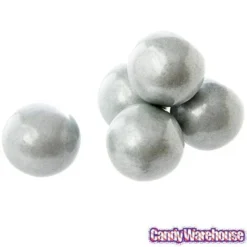 Silver 1-Inch Gumballs: 2LB Bag -Candy Shop silver 1 inch gumballs 2lb bag candy warehouse 3