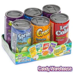 Soda Pop Fizzy Candy Cans Six-Packs: 12-Piece Box -Candy Shop soda pop fizzy candy cans six packs 12 piece box candy warehouse 4 1f6cf300 465c 4af5 a691 d8981ef25499