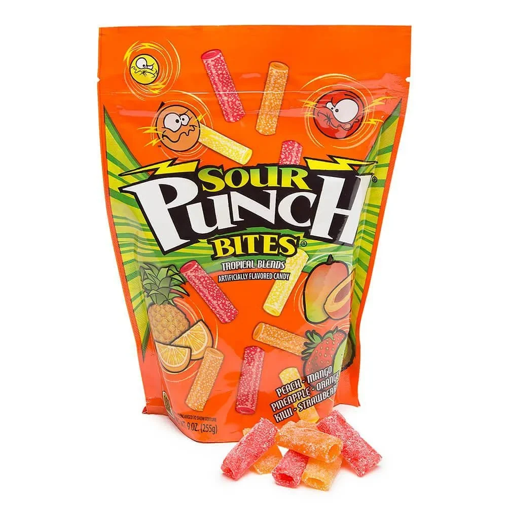 Sour Punch Bites Candy - Tropical: 9-Ounce Bag 1 Sour Punch Bites Candy - Tropical: 9-Ounce Bag