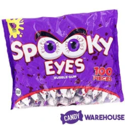 Spooky Eyes Bubble Gum Eyeballs - Wrapped: 100-Piece Bag -Candy Shop spooky eyes bubble gum eyeballs wrapped 100 piece bag candy warehouse 4