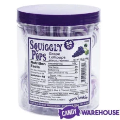 Squiggly Pops Petite Swirl Lollipops - Grape: 24-Piece Jar -Candy Shop squiggly pops petite swirl lollipops grape 24 piece jar candy warehouse 3 b356fc3c df6d 4368 bccd a910860909ff