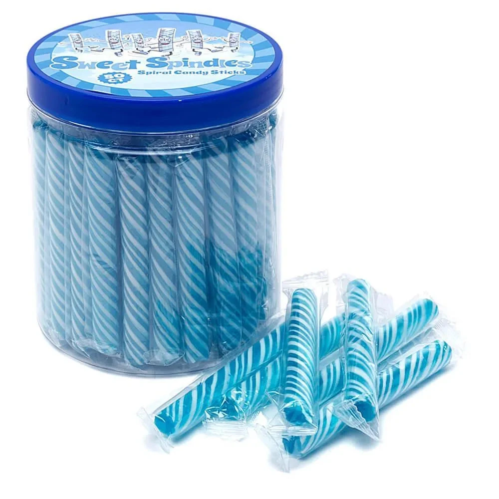 Sweet Spindles Mini Hard Candy Sticks - Blueberry: 50-Piece Jar 1 Sweet Spindles Mini Hard Candy Sticks - Blueberry: 50-Piece Jar