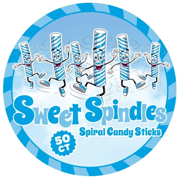 Sweet Spindles Mini Hard Candy Sticks - Blueberry: 50-Piece Jar 4 Sweet Spindles Mini Hard Candy Sticks - Blueberry: 50-Piece Jar - Image 4