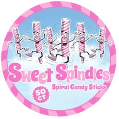 Sweet Spindles Mini Hard Candy Sticks - Cherry: 50-Piece Jar -Candy Shop sweet spindles mini hard candy sticks cherry 50 piece jar candy warehouse 4
