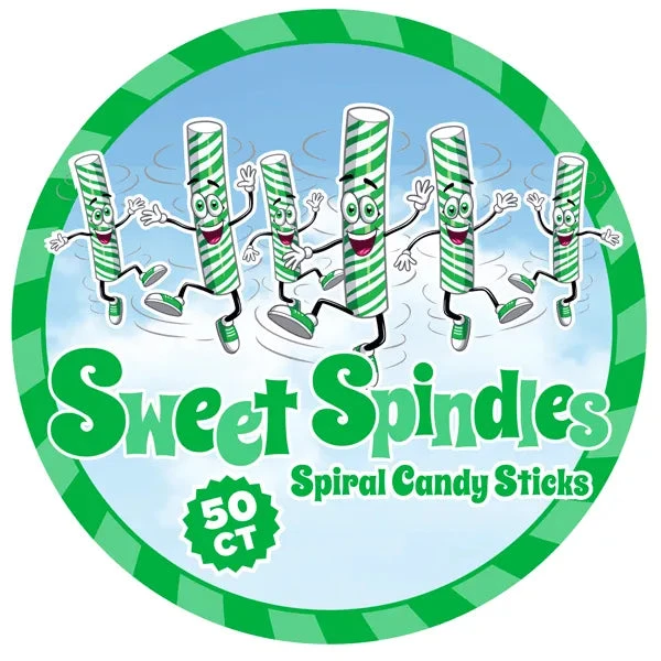 Sweet Spindles Mini Hard Candy Sticks - Lime: 50-Piece Jar 4 Sweet Spindles Mini Hard Candy Sticks - Lime: 50-Piece Jar - Image 4