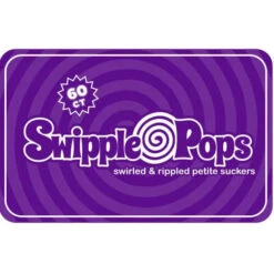 Swipple Pops Petite Swirl Ripple Lollipops - Purple Grape: 60-Piece Tub -Candy Shop swipple pops petite swirl ripple lollipops purple grape 60 piece tub candy warehouse 3
