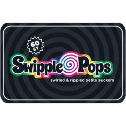 Swipple Pops Petite Swirl Ripple Lollipops - Rainbow Cherry: 60-Piece Tub -Candy Shop swipple pops petite swirl ripple lollipops rainbow cherry 60 piece tub candy warehouse 3