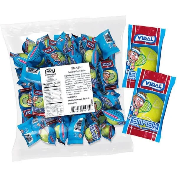 Tennis Balls Sour Bubblegum - Wrapped: 60-Piece Bag 1 Tennis Balls Sour Bubblegum - Wrapped: 60-Piece Bag