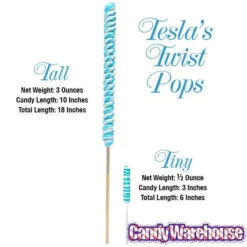 Tesla's Tiny Twist Pops - Lemon: 48-Piece Jar -Candy Shop tesla s tiny twist pops lemon 48 piece jar candy warehouse 4