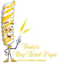 Tesla's Tiny Twist Pops - Lemon: 48-Piece Jar -Candy Shop tesla s tiny twist pops lemon 48 piece jar candy warehouse 5