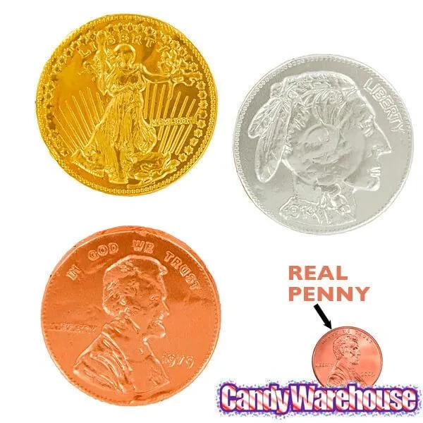 Thompson Foiled Extra Large Milk Chocolate Coins: 72-Piece Tub 4 Thompson Foiled Extra Large Milk Chocolate Coins: 72-Piece Tub - Image 4