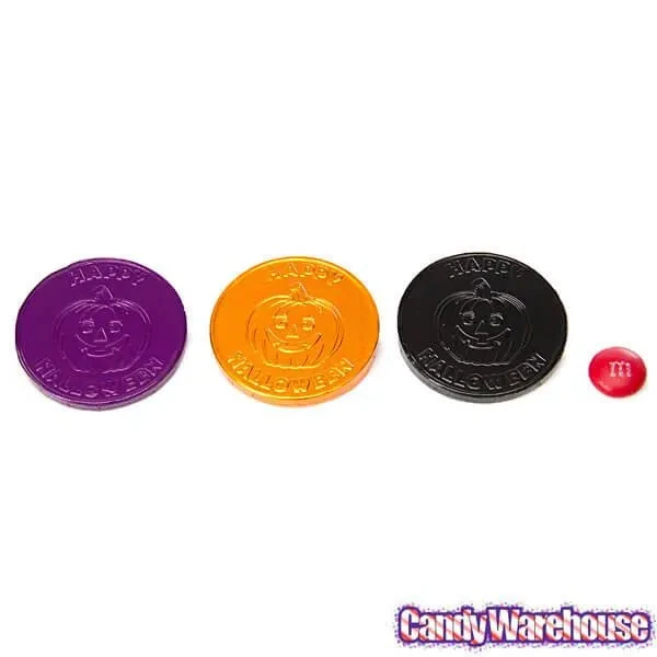 Thompson Foiled Milk Chocolate Halloween Coins: 5LB Bag 2 Thompson Foiled Milk Chocolate Halloween Coins: 5LB Bag - Image 2