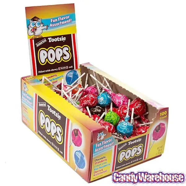 Tootsie Pops - Fun Flavors Assortment: 100-Piece Box 4 Tootsie Pops - Fun Flavors Assortment: 100-Piece Box - Image 4
