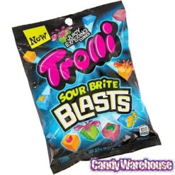 Trolli Sour Brite Blasts Gummy Juicy Exploding Candy Cubes: 3LB Box -Candy Shop trolli sour brite blasts gummy juicy exploding candy cubes 3lb box candy warehouse 3