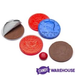 USA Patriotic Foiled Milk Chocolate Coins: 1LB Bag -Candy Shop usa patriotic foiled milk chocolate coins 1lb bag candy warehouse 3