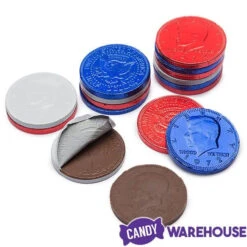 USA Patriotic Foiled Milk Chocolate Coins: 1LB Bag -Candy Shop usa patriotic foiled milk chocolate coins 1lb bag candy warehouse 4