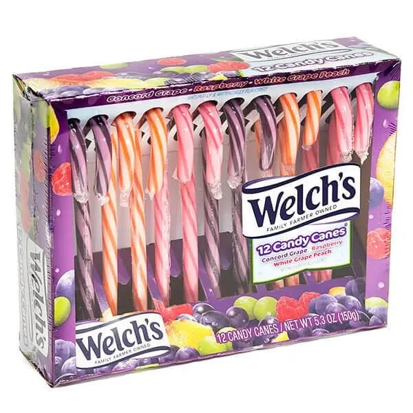 Welch's Candy Canes: 12-Piece Box 1 Welch's Candy Canes: 12-Piece Box