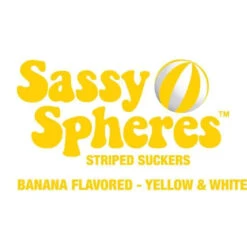 YumJunkie Sassy Spheres Banana Yellow Striped Ball Lollipops: 100-Piece Bag -Candy Shop yumjunkie sassy spheres banana yellow striped ball lollipops 100 piece bag candy warehouse 3