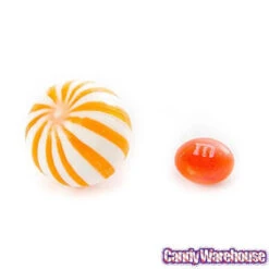 YumJunkie Sassy Spheres Orange Striped Candy Balls: 5LB Bag -Candy Shop yumjunkie sassy spheres orange striped candy balls 5lb bag candy warehouse 4